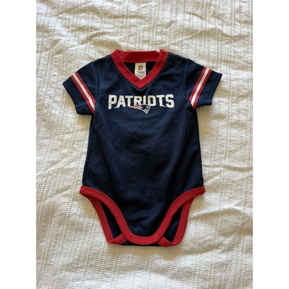 New England Patriots Baby Jersey Bodysuit 3-6M NFL Team Apparel Infant Onesie